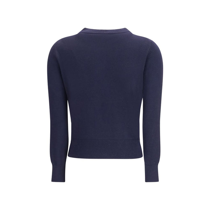 Ami Paris Blue Merino Wool Cardigan