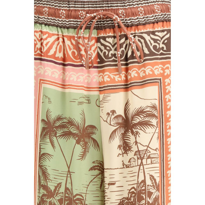 Alemais Multicolor Silk Casual Pants