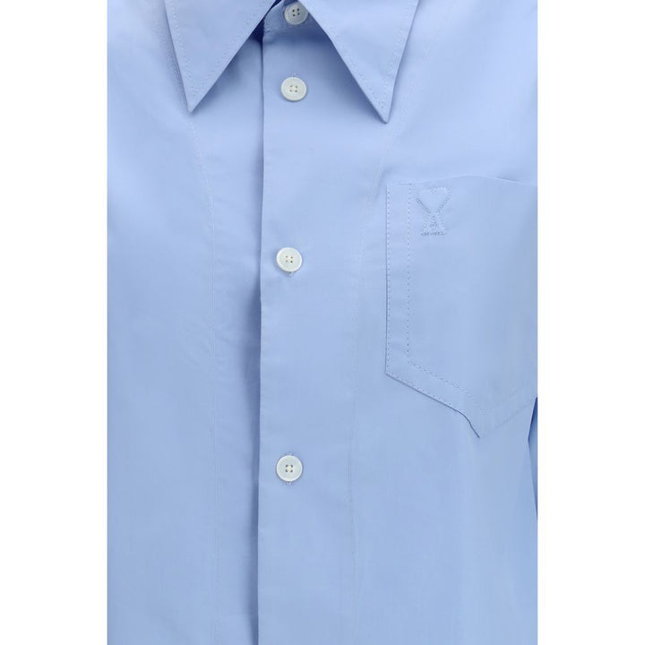 Ami Paris Blue Cotton Dress Shirt