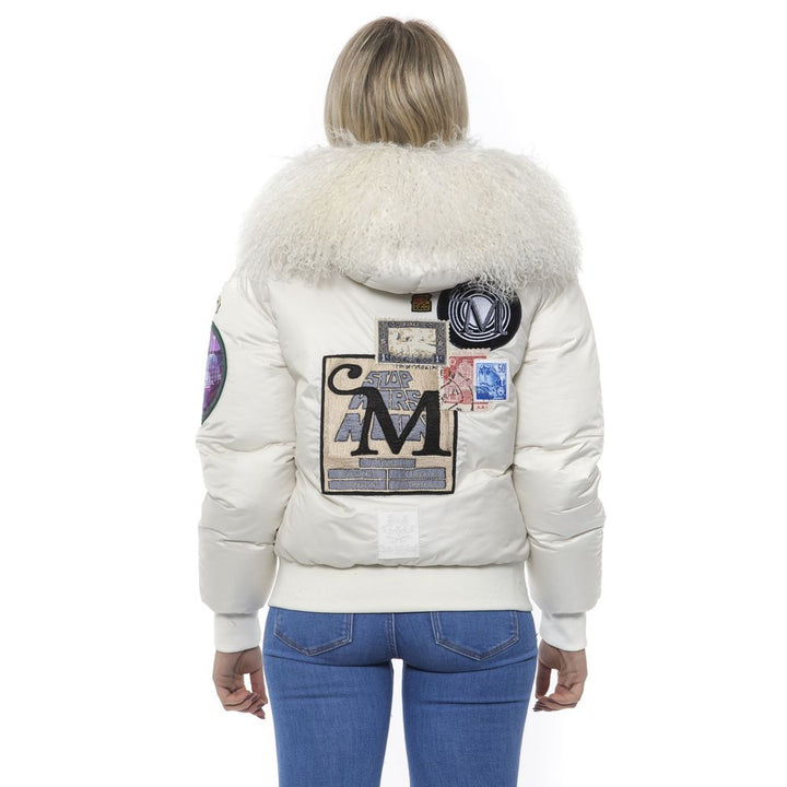 Mr&Mrs Italy White Polyester Women Bomber Jacket