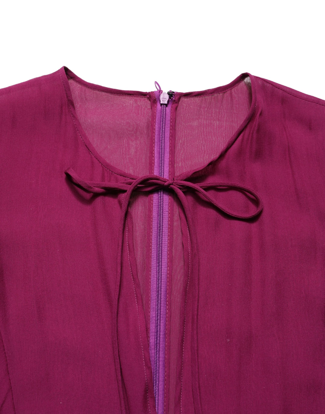 Dolce & Gabbana Purple Sheer Chiffon Silk Long Maxi Dress