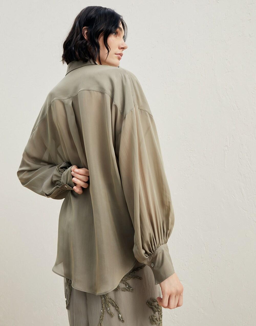 Brunello Cucinelli Bicolor Viscose Shirt