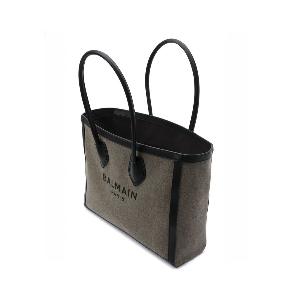 Balmain Bicolor Cotton Tote Bag