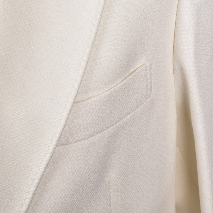 Brunello Cucinelli White Wool Blazer