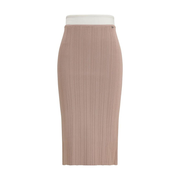 Diesel Multicolor Viscose Midi Skirt