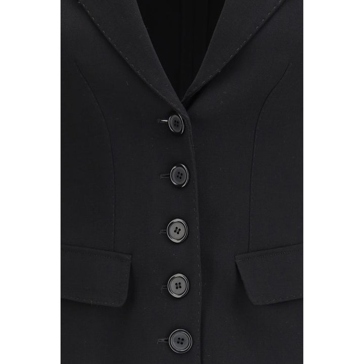 Dolce & Gabbana Black Fleece Wool Jacket