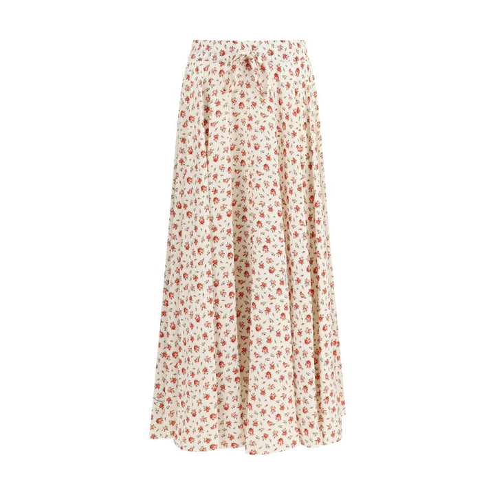 Dolce & Gabbana Pink Silk Long Skirt