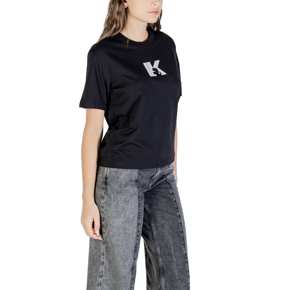 Karl Lagerfeld Black Cotton T-Shirt