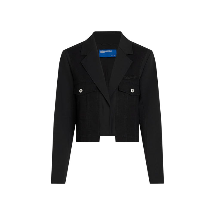 Karl Lagerfeld Black Polyester Blazer