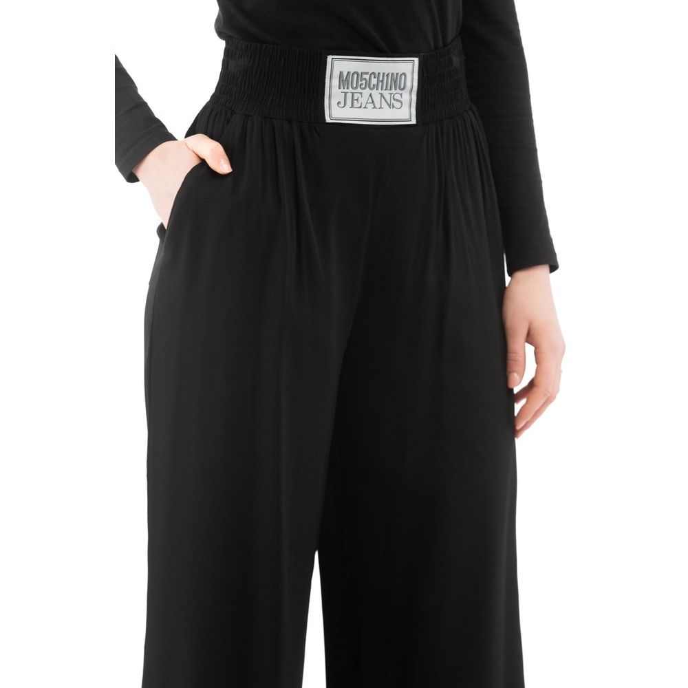 Moschino Black Marabou Casual Pants