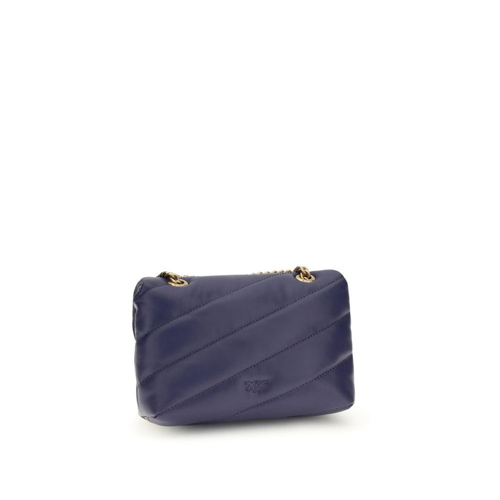 PINKO Purple Calf Leather Bos Taurus Shoulder Bag