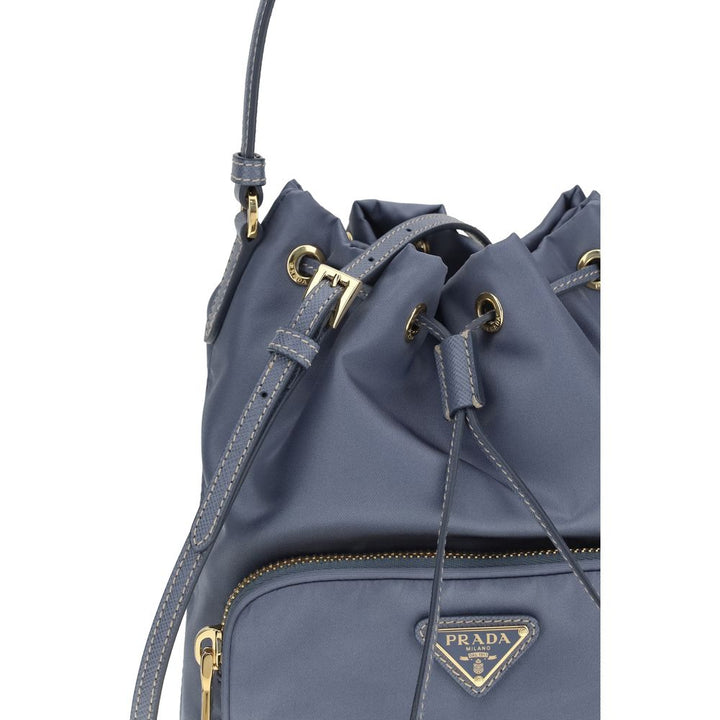 Prada Blue Polyamide Backet Bag
