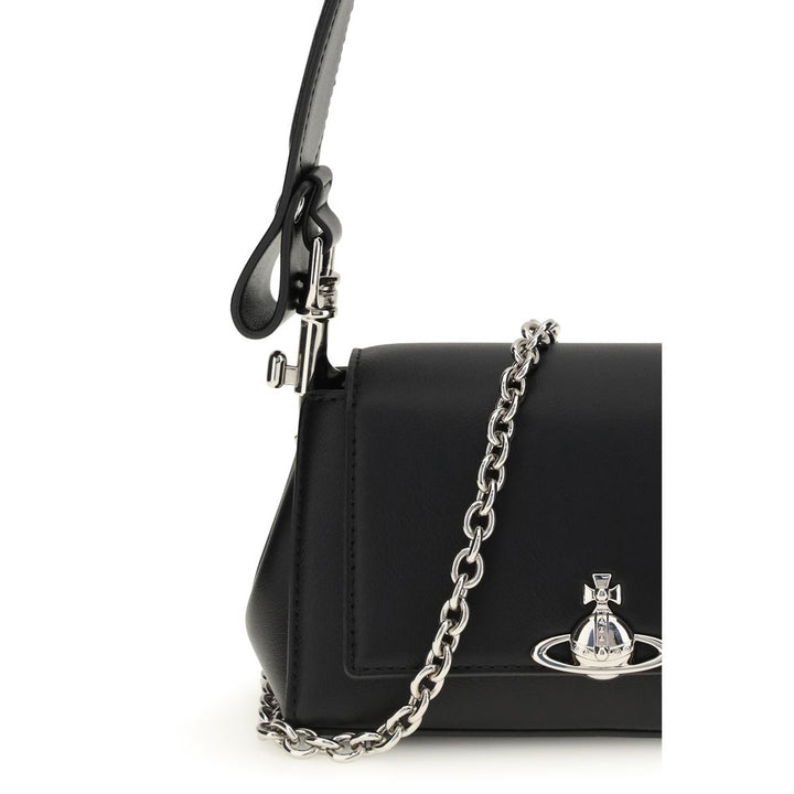 Vivienne Westwood Black Polyurethane Shoulder Bag