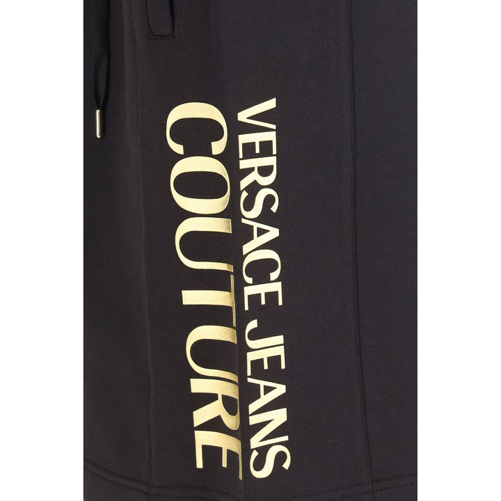 Versace Jeans Black Cotton Bermuda Shorts