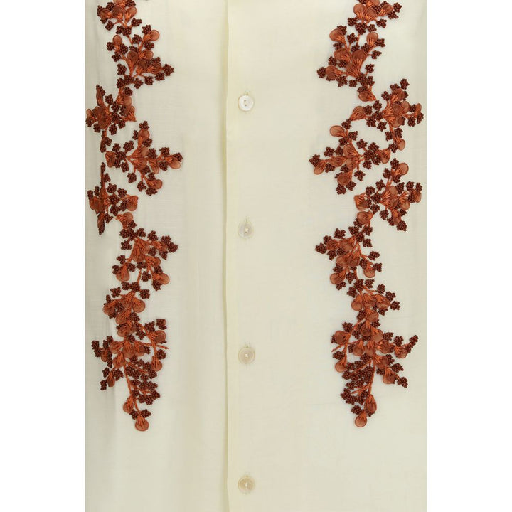 Baziszt Bicolor Cotton Pattern Shirt