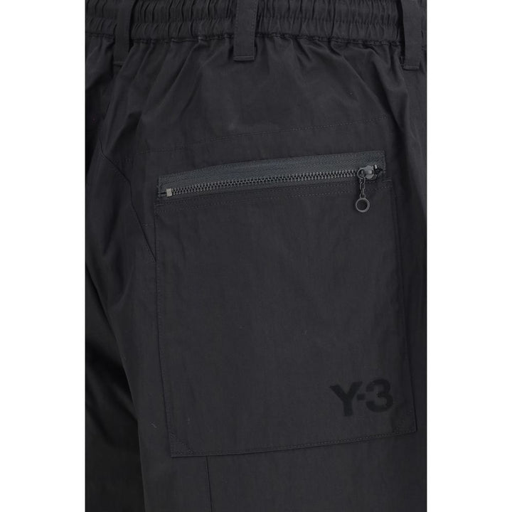 Y-3 Black Cotton Bermuda Shorts