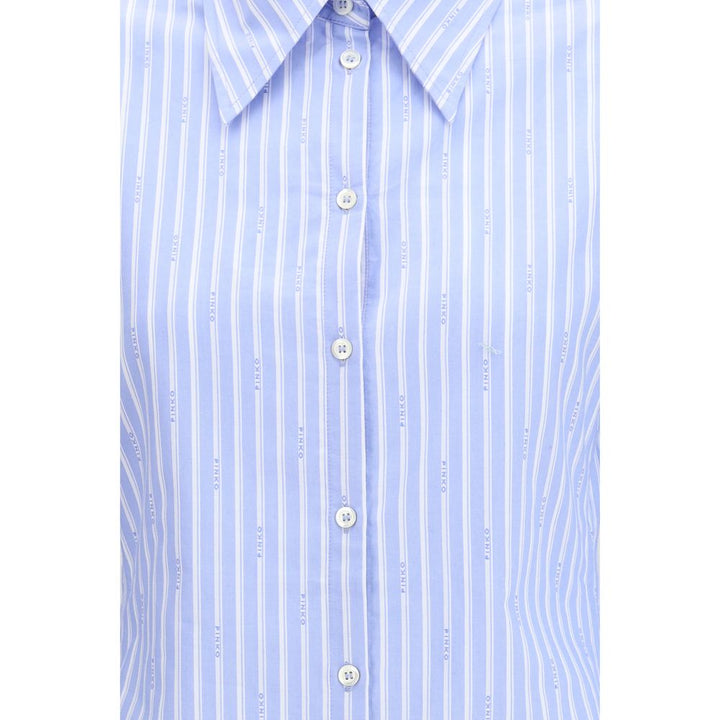 PINKO Blue Cotton Pattern Shirt