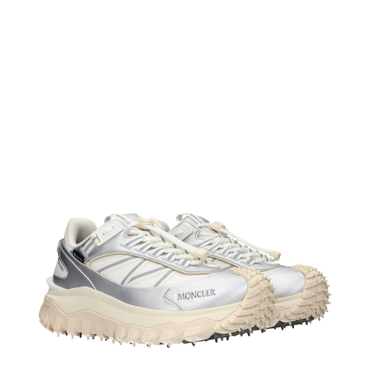 Moncler Gray Fabric Athletic Sneakers