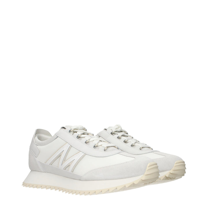 Moncler White Leather Athletic Sneakers