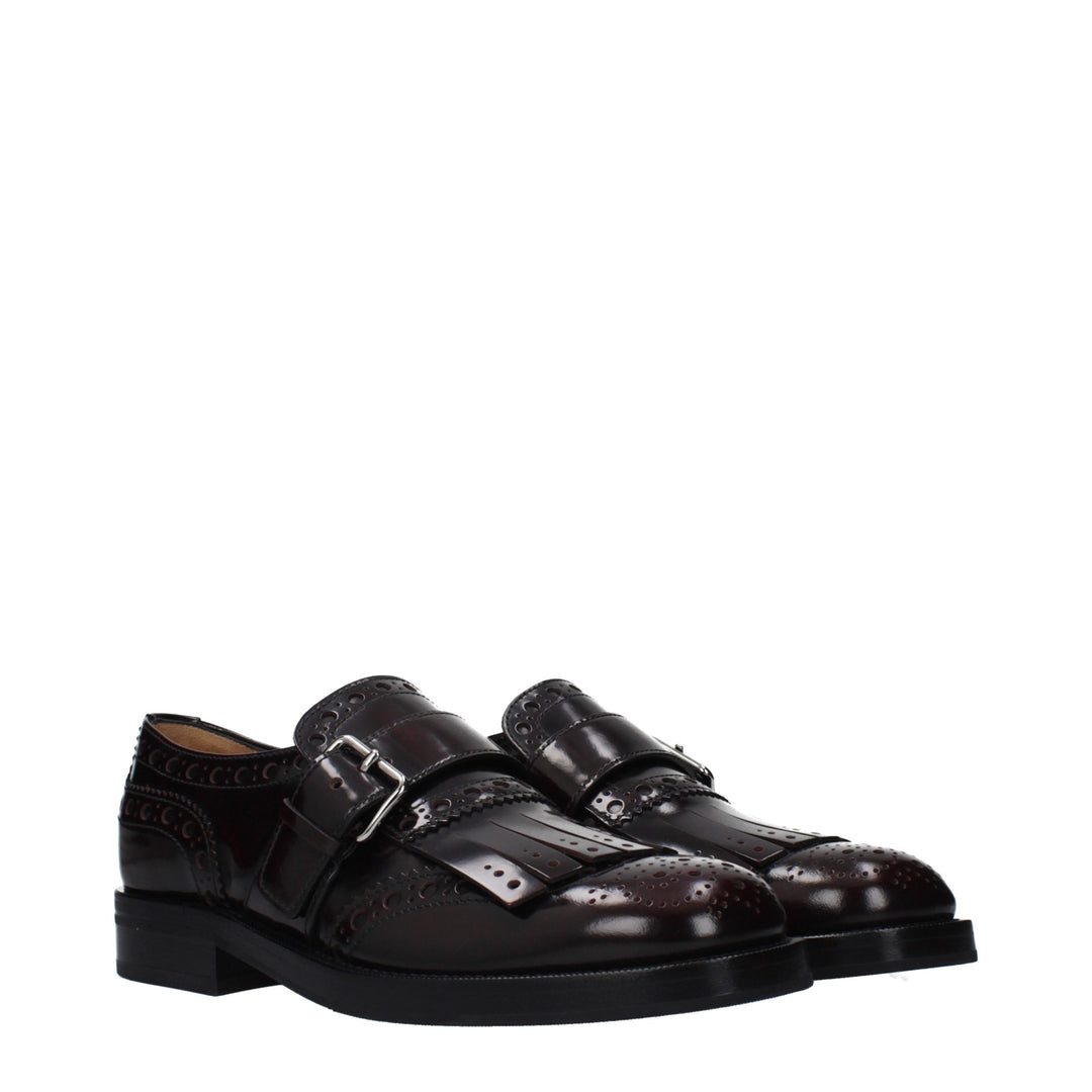 Church's Red Leather Slip-On Loafers