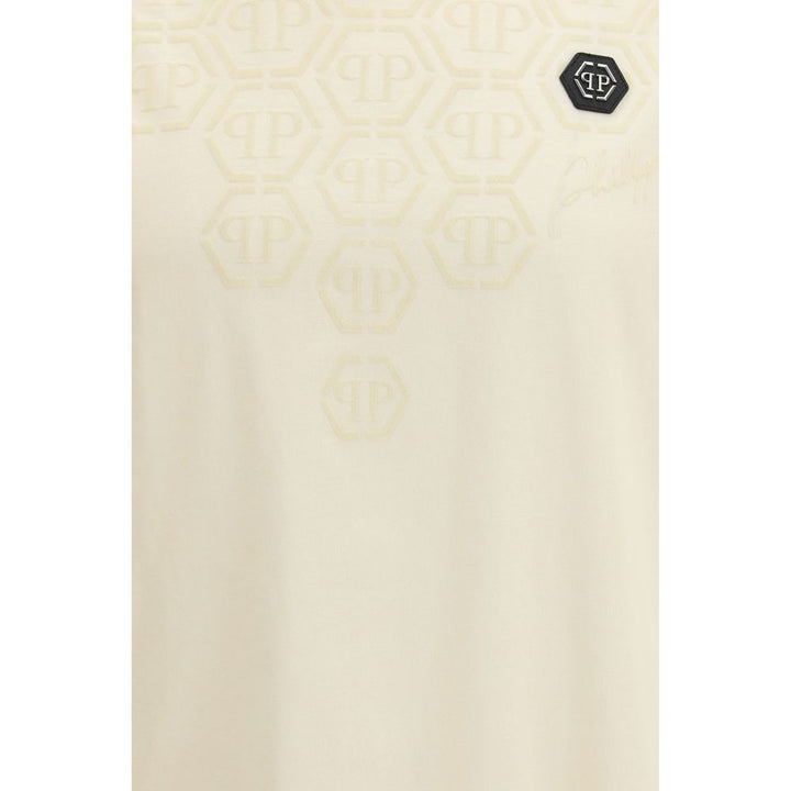 Philipp Plein Beige Cotton T-Shirt