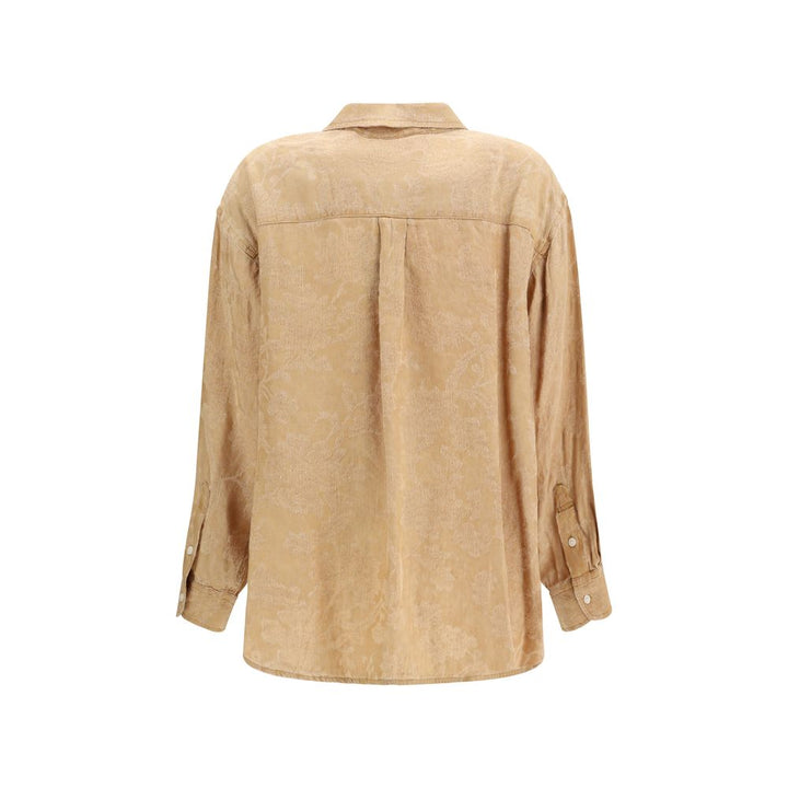 R13 Orange Viscose Pattern Shirt