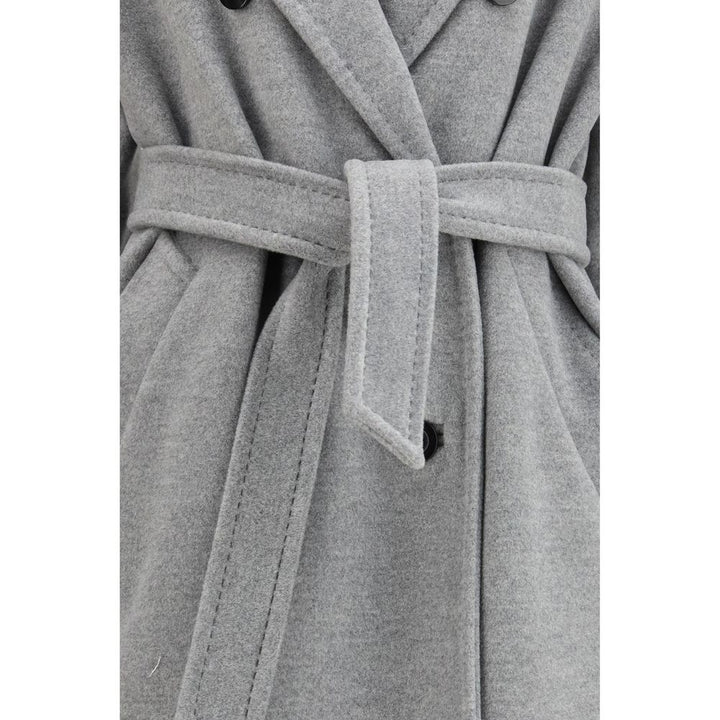 Max Mara Gray Fleece Wool Coat