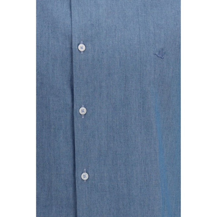 Brooksfield Blue Cotton Shirt
