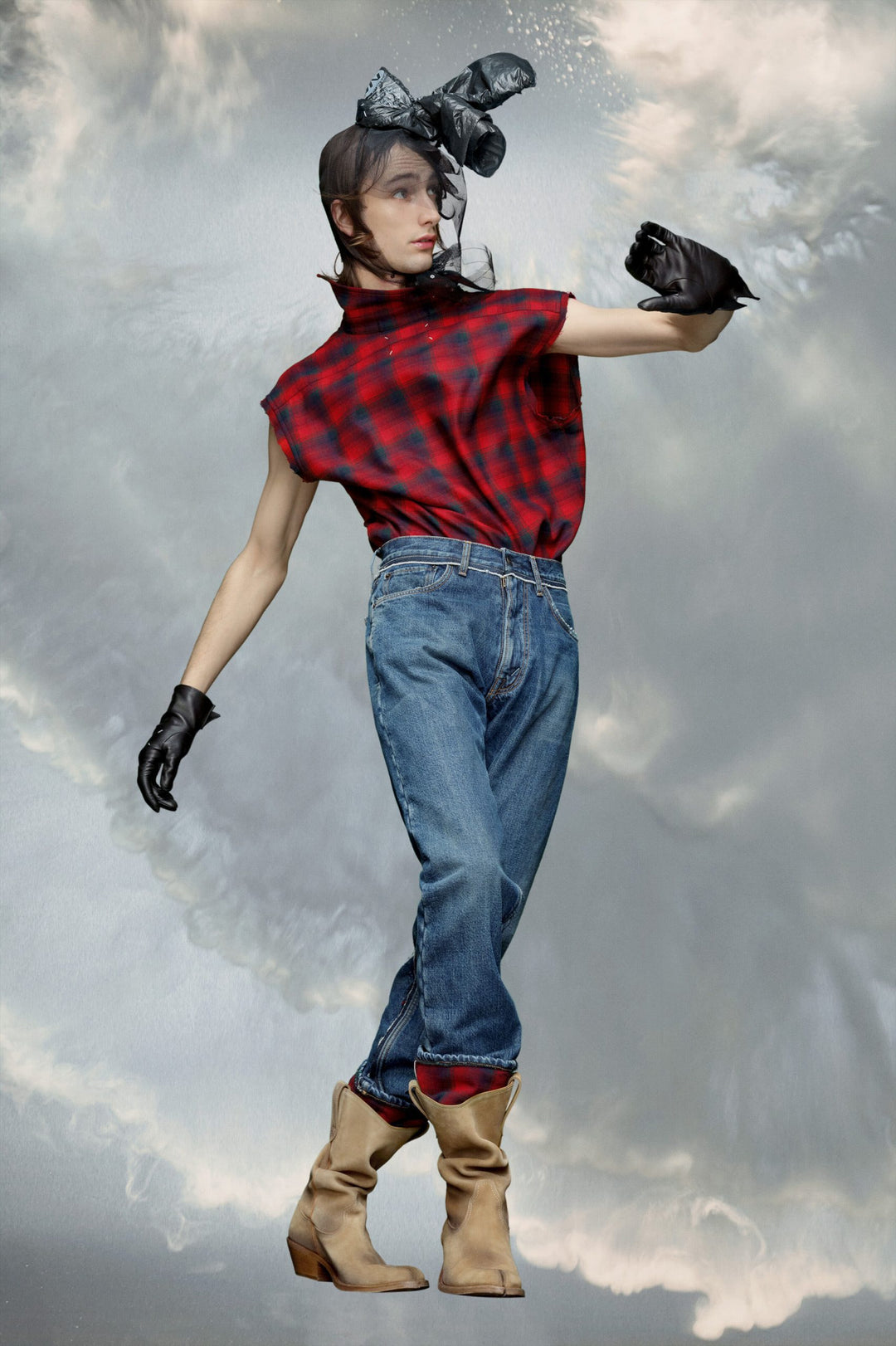 Maison Margiela Blue Fibres Straight-Leg Jeans