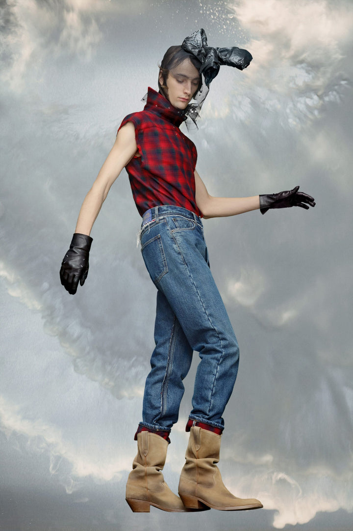 Maison Margiela Blue Fibres Straight-Leg Jeans