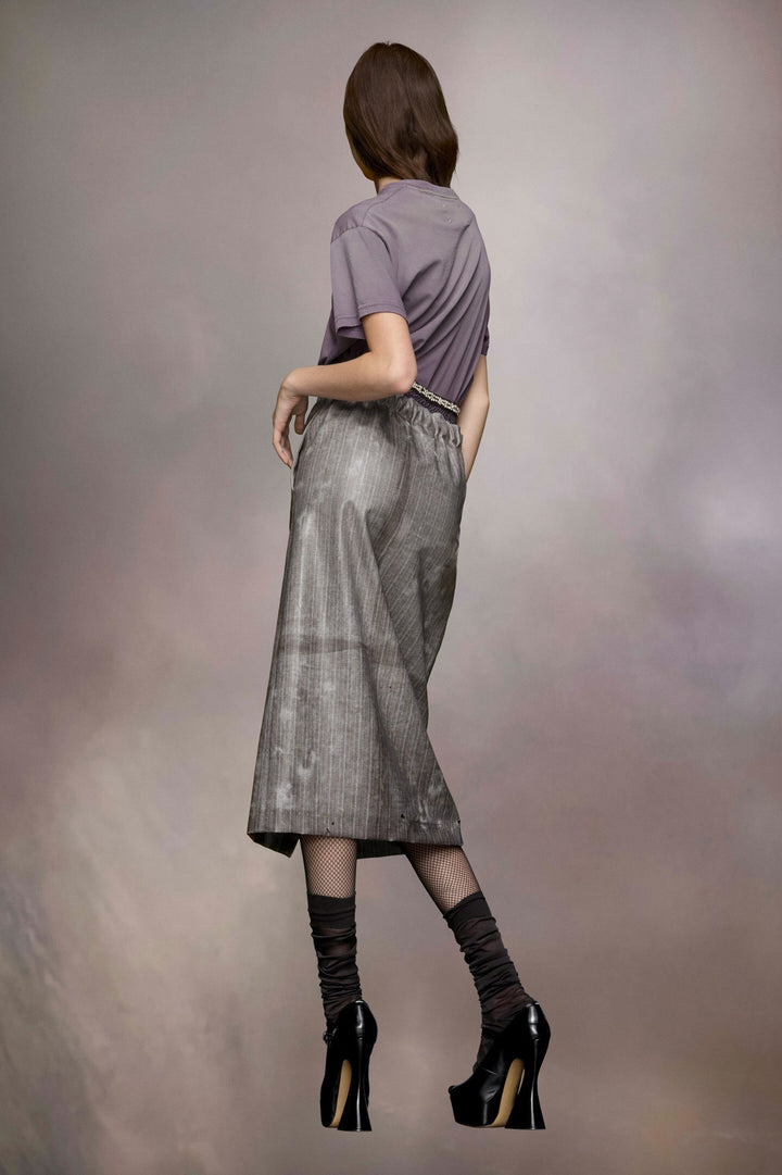 Maison Margiela Bicolor Fibres Midi Skirt