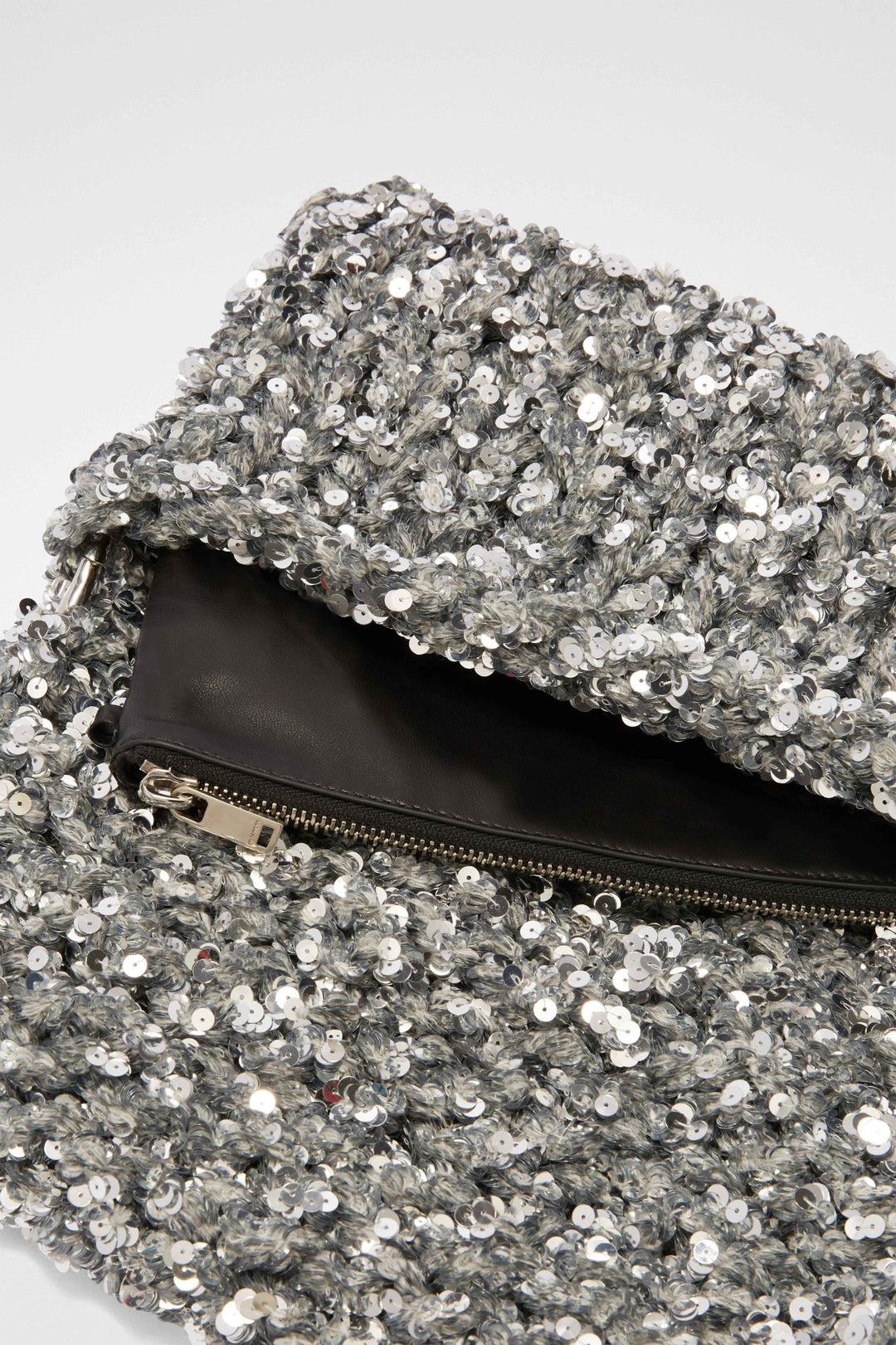 Jil Sander Gray Fibres Clutch Bag