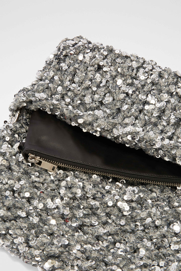 Jil Sander Gray Fibres Clutch Bag