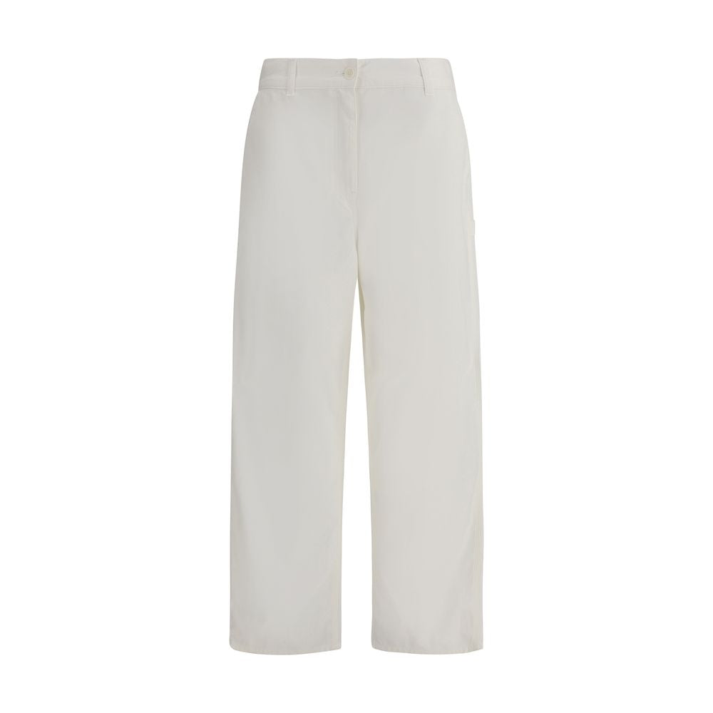 The Row Beige Cotton Cargo Pants