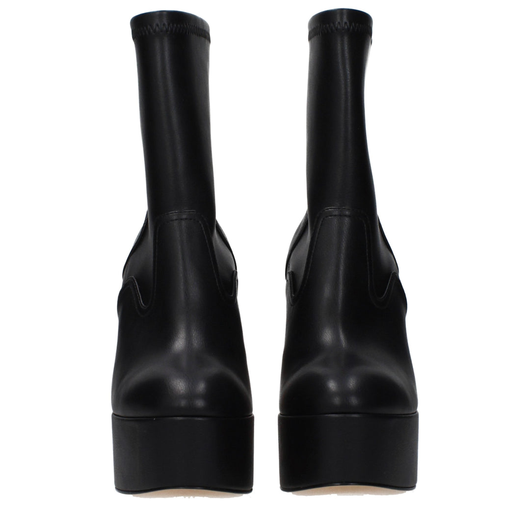 Casadei Black Leather Ankle Boots