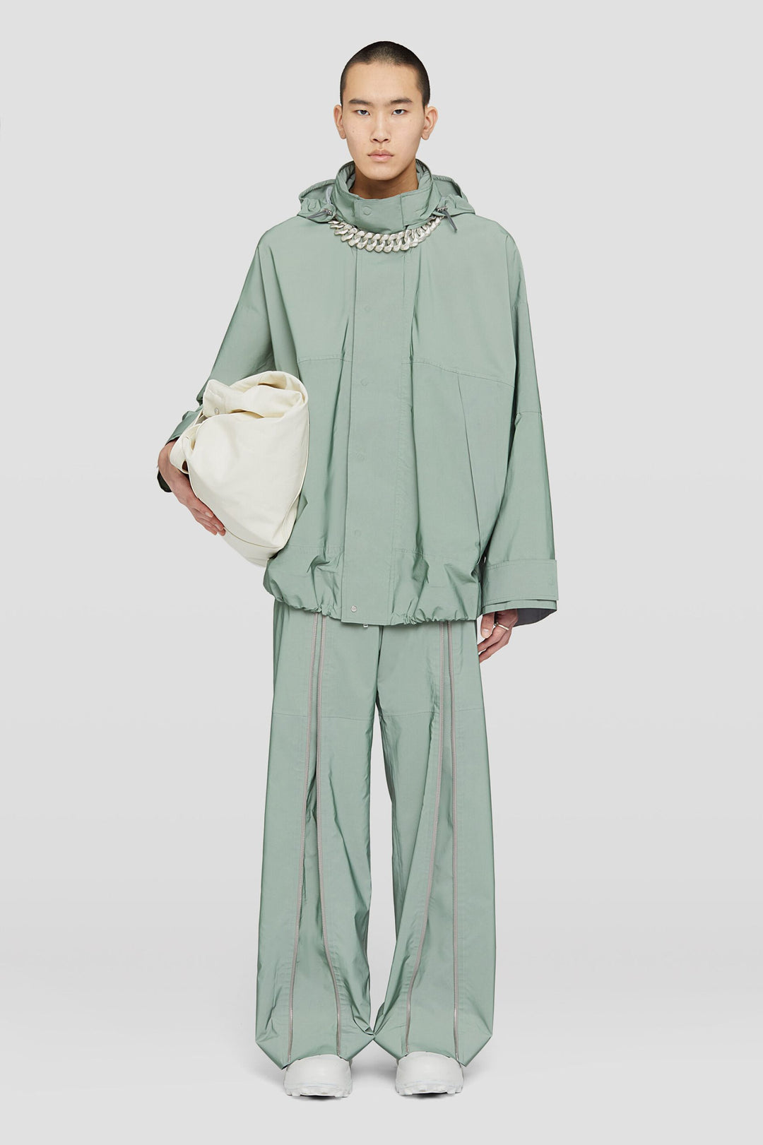 Jil Sander Green Fibres Full-Length Jacket