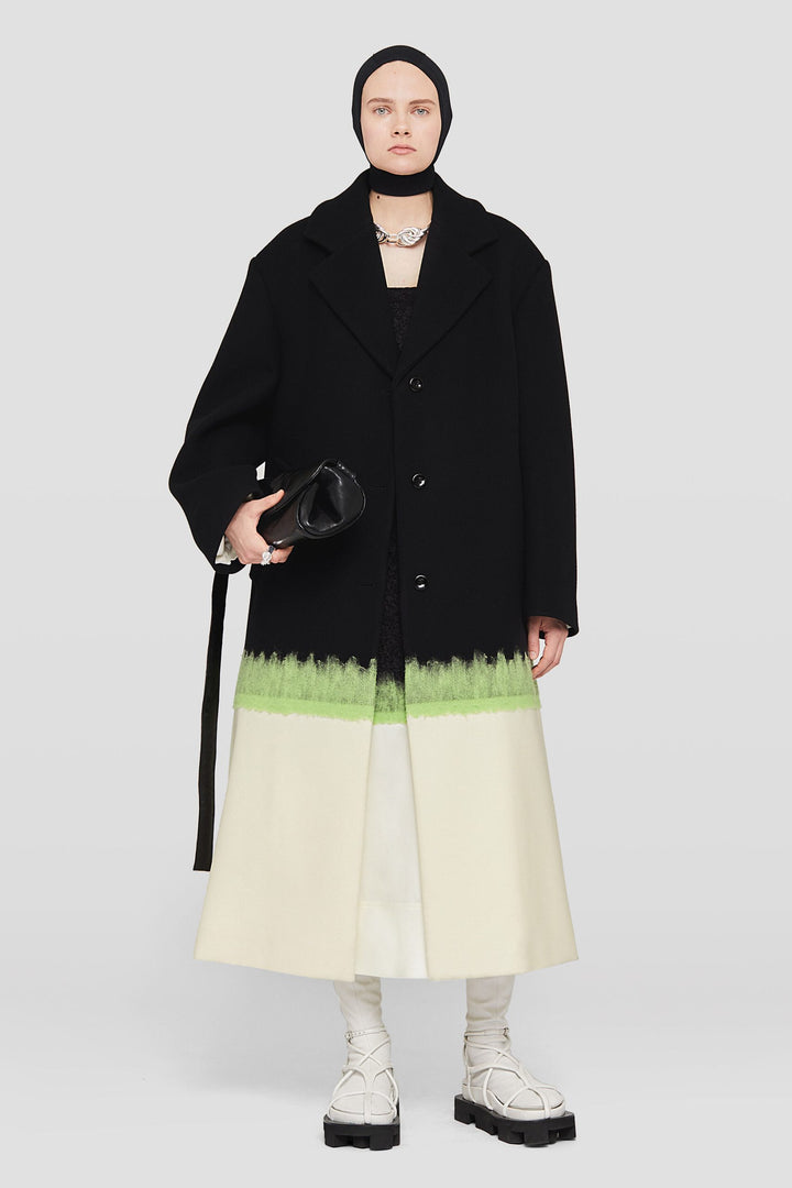 Jil Sander Black Fibres Coat