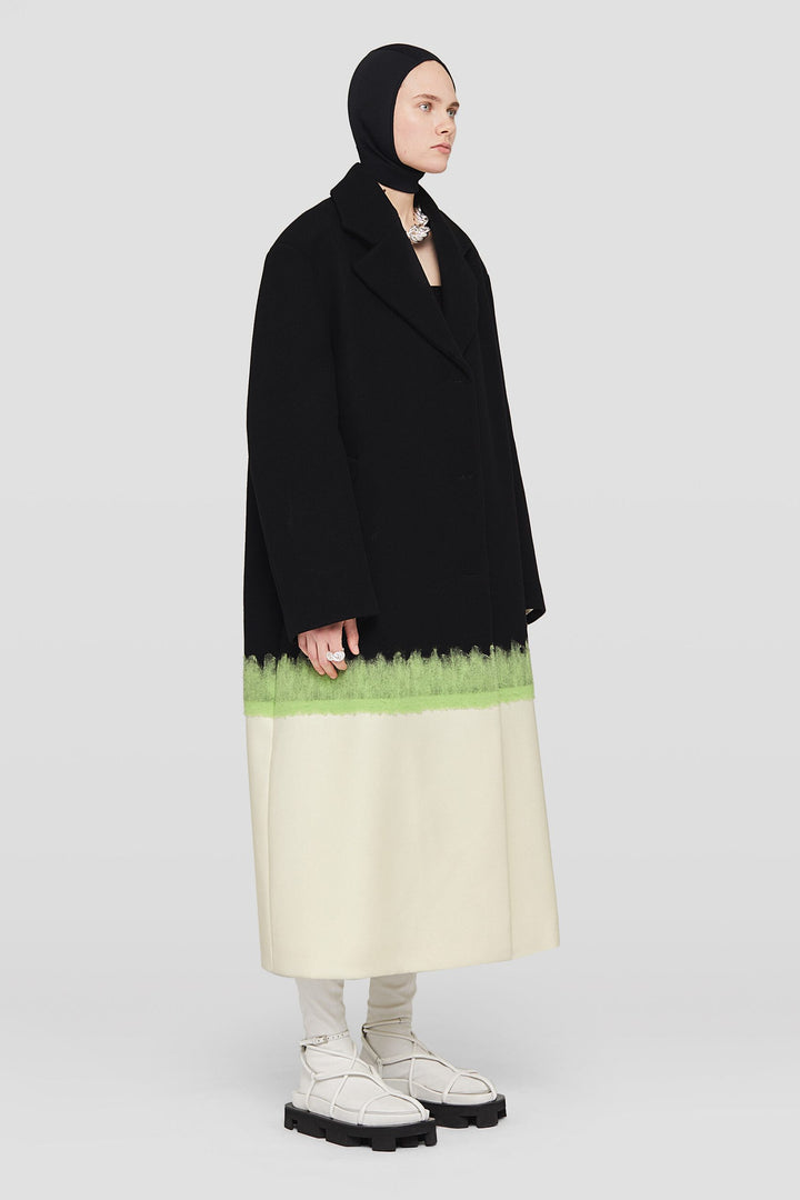 Jil Sander Black Fibres Coat