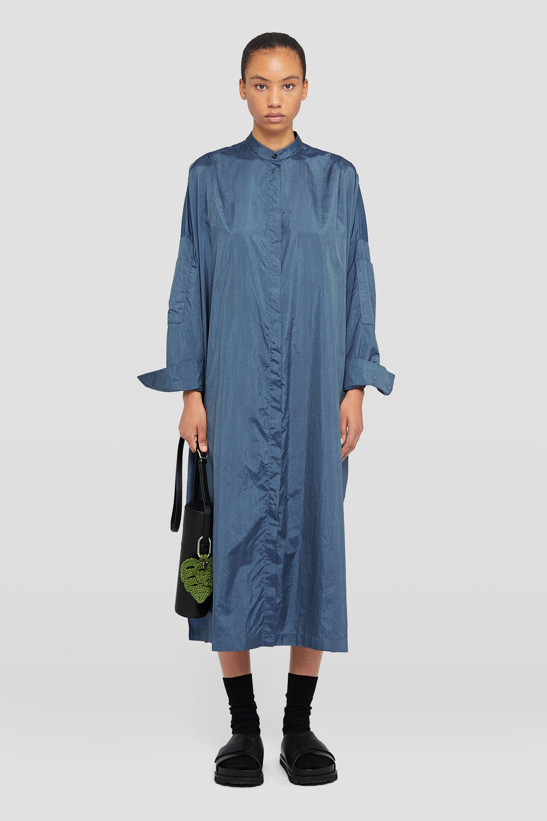 Jil Sander Blue Fibres Casual Dress