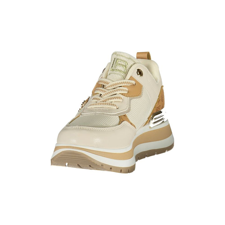 Laura Biagiotti Beige Polyurethane Women Sneaker