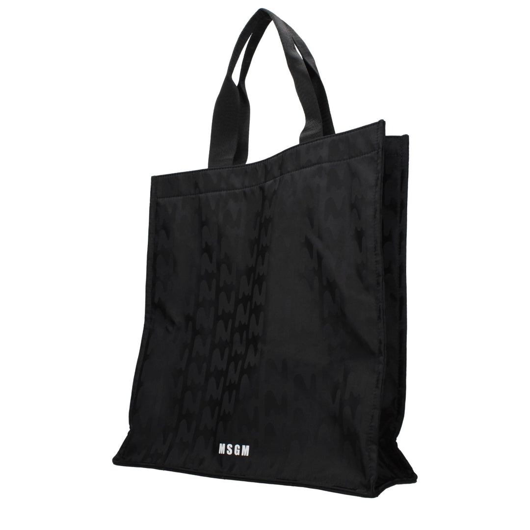 MSGM Black Fabric Handbag