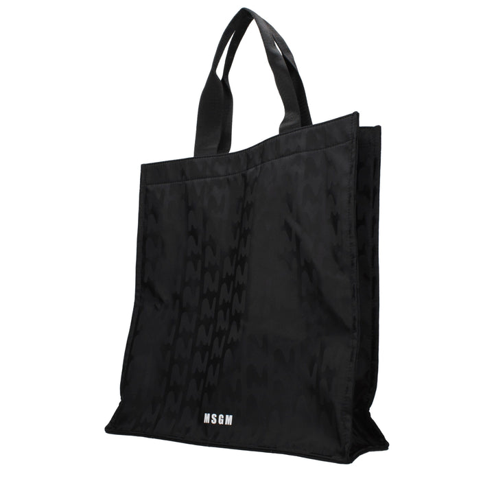 MSGM Black Fabric Handbag