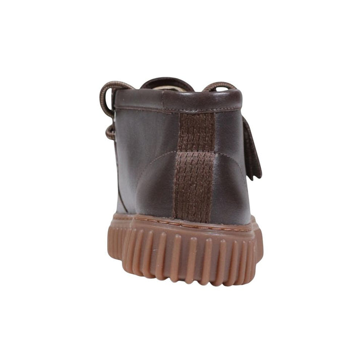 Clarks Brown Leather Lace-Up Boots