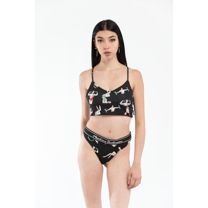 Moschino Black Cotton Pantie