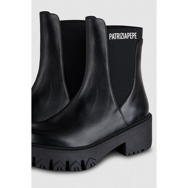 Patrizia Pepe Black Calfskin Ankle Boots