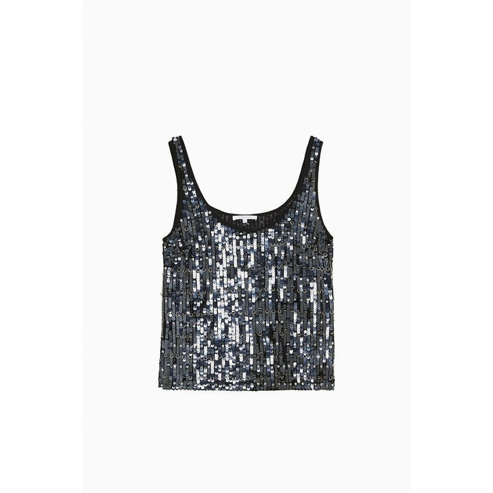 Patrizia Pepe Gold Nylon Tank Tops