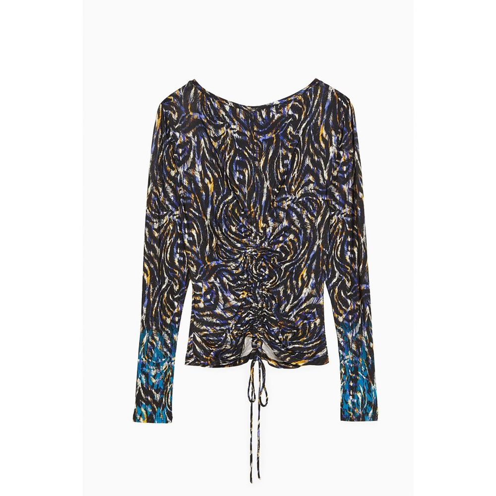 Patrizia Pepe Multicolor Polyester Long Sleeve T-Shirt