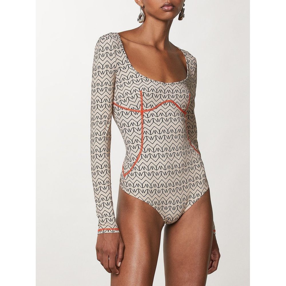 Patrizia Pepe Bicolor Polyamide Bodysuit