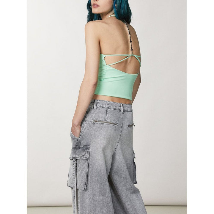 Patrizia Pepe Green Polyamide T-Shirt