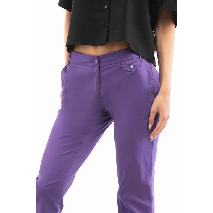 Patrizia Pepe Purple Cotton Casual Pants